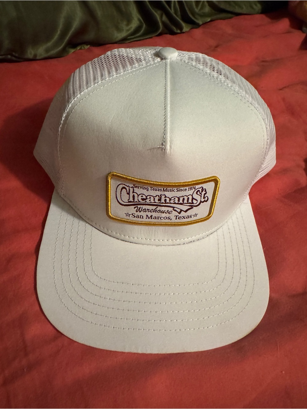 Cheatham St San Marcos White Trucker Hat